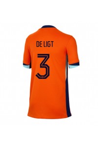 Nederland Matthijs de Ligt #3 Voetbaltruitje Thuis tenue Dames EK 2024 Korte Mouw